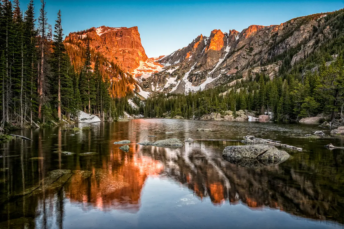 Dream Lake Sunrise on Rocky Mountain National Park Tour